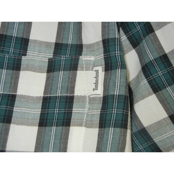 Timberland Shirt Men's XXL 2XL Regular Fit Button Up  Green Long‎ Sleeve Cotton - Picture 6 of 8